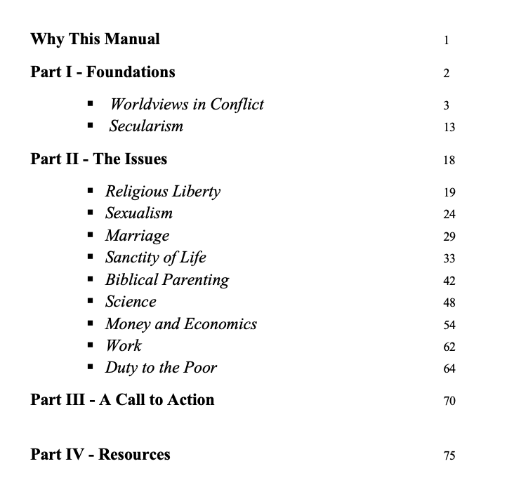 MFCC Table of Contents